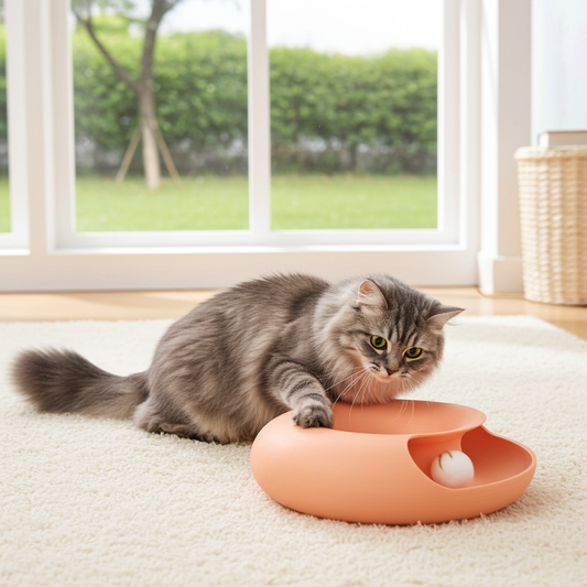 Interaktive Katzen-Kugelbahn „Endless Circle“