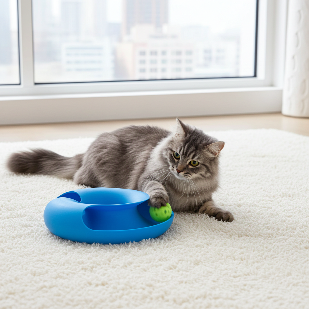 Interaktive Katzen-Kugelbahn „Endless Circle“