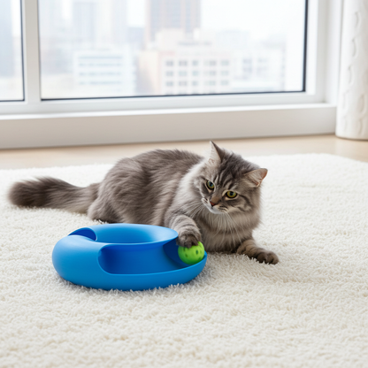 Interaktive Katzen-Kugelbahn „Endless Circle“