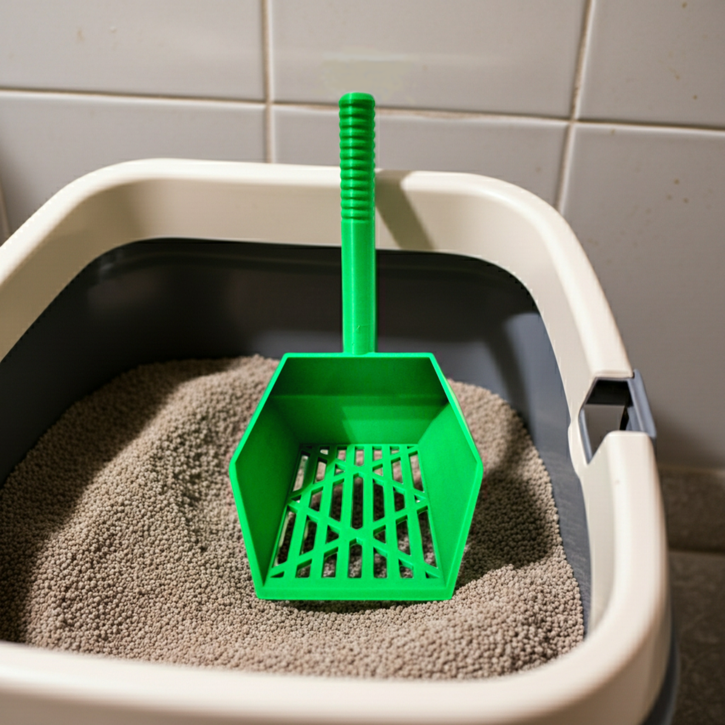 Ergonomische Katzenstreu-Schaufel